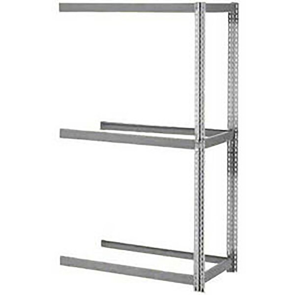 Expandable Add-On Rack 36x24x84, 3 Levels No Deck 1500lb Cap Per Level, GRY